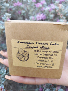 Lavender Cream Cake | All Natural Loofah Soap